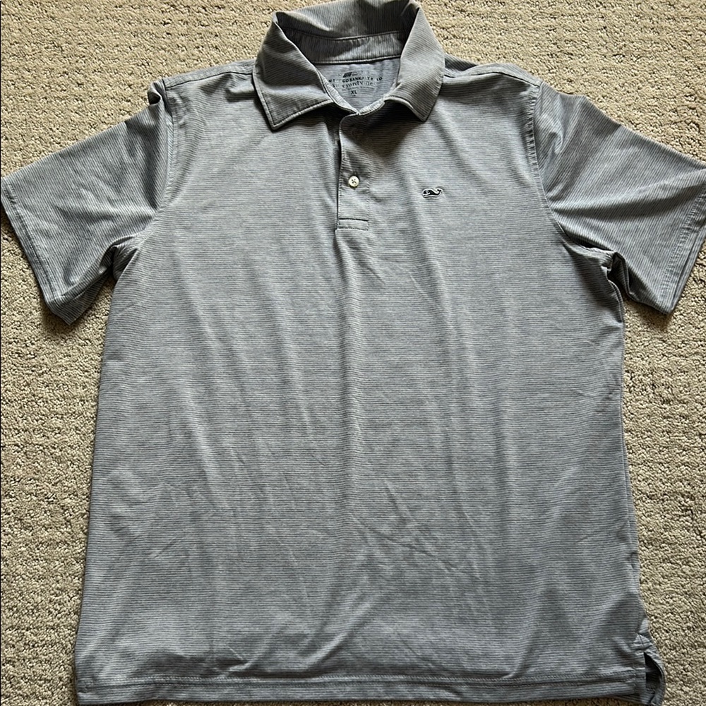 Vineyard Vines Gray Polo Shirt Short Sleeve Casual